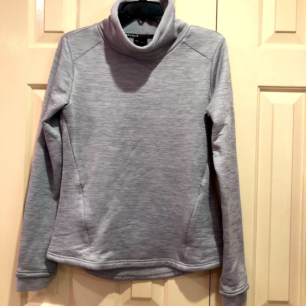 Spyder Active Pullover Mock Neck Long Sleeve Top Size M